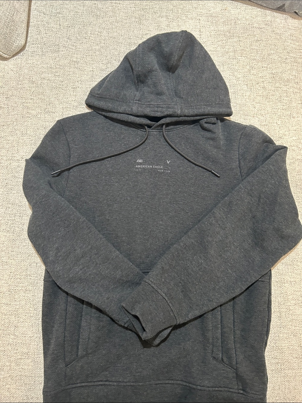 American Eagle Outfitters Dark Charcoal Pullover Hoodie